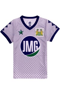 Custom Men's V-neck Sublimation Polo Shirt Design Geometric Blue V-Neck Collar Color Dye Sublimation Garment Factory Short Sleeve Sublimation Polo Shirt Supplier USA Retail P1466